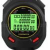 Digital Stopwatch Timer 0.01-Second Timing 3-Row Large Screen LED Backlight Multi-Laps Splits Memory