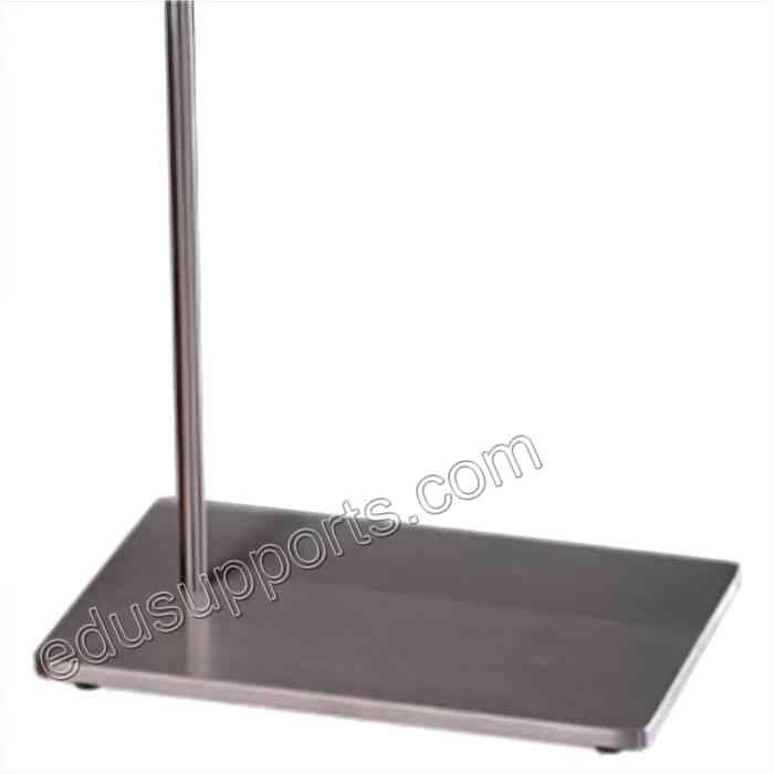 Lab Stand Support Ring Stand with massive 12x8 Inch Stainless Steel Base (10.22 lbs) and specialized 0.51 Inch Tapped Bush.