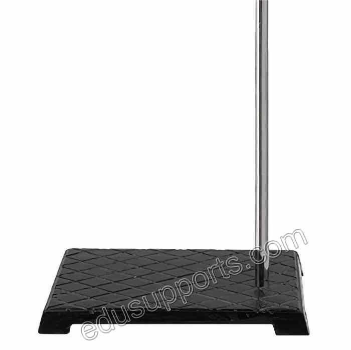 Lab Stand Support Ring Stand with 8x5 Inch Heavy Duty Cast Iron Base (2.43 lbs), Ripple Finish, and single 0.47 Inch Tapped Bush.