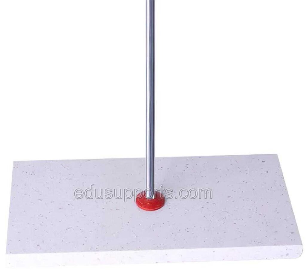 Retort Stand Marble Rectangular Base (11x6 Inch, 3.08 lbs) with 0.39 Inch Tapped Bush, corrosion-resistant.