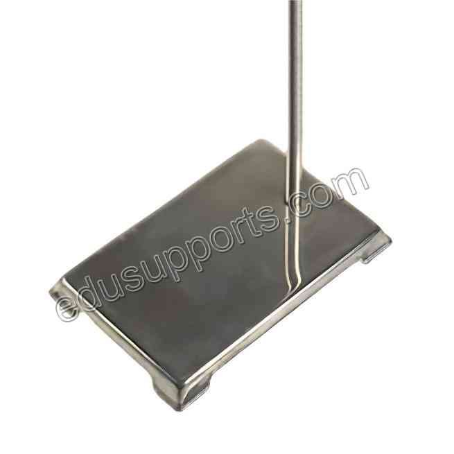 The complete Retort Support Stand Ring Stand featuring a professional 8x5 inch Stainless Steel base with a specialized 0.47 inch tapped bush.