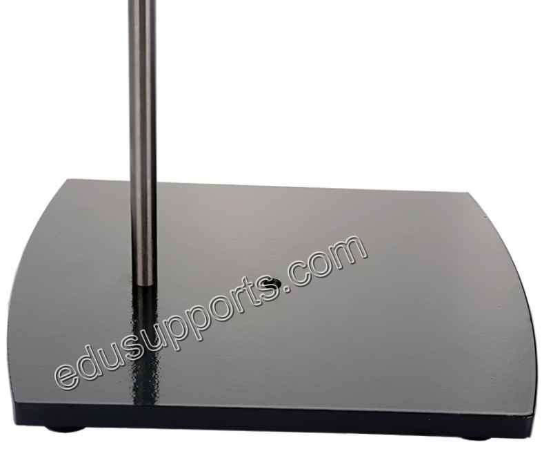 Retort Support Stand with 8x6 Inch Heavy Duty Iron Plate Base (4.72 lbs) and Dual 0.39 Inch Tapped Bushes.