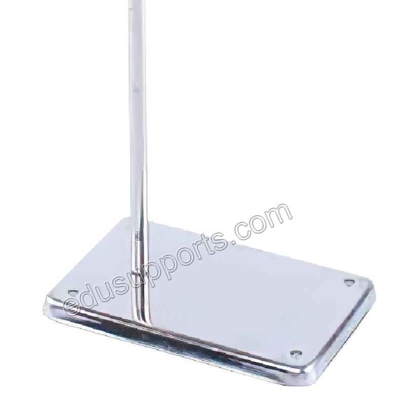 Retort Support Stand with 8x5 Inch Stainless Steel Base (2.15 lbs) and single 0.47 Inch Tapped Bush for laboratory use.