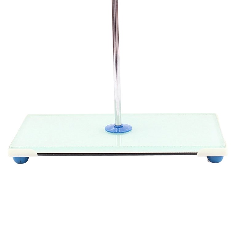 A close-up view of the Reinforced Glass Titration Stand base, showing the metal frame and non-slip rubber feet.