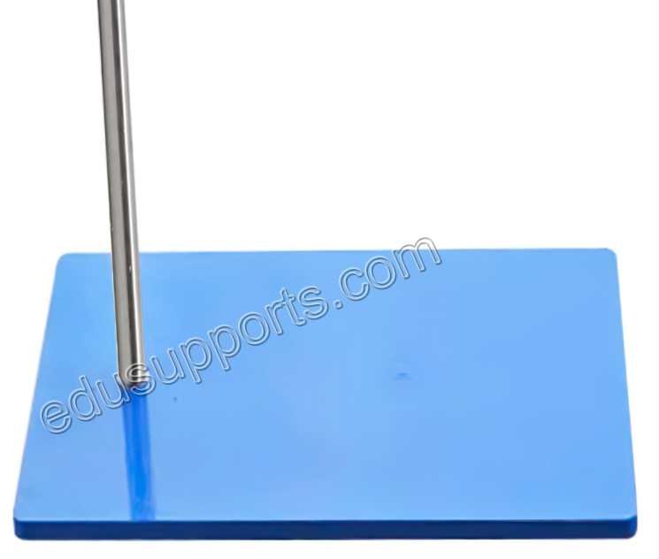 Retort Support Stand with massive 12x8 Inch Heavy Duty Cast Iron Base (10.25 lbs) and single 0.51 Inch Tapped Bush.