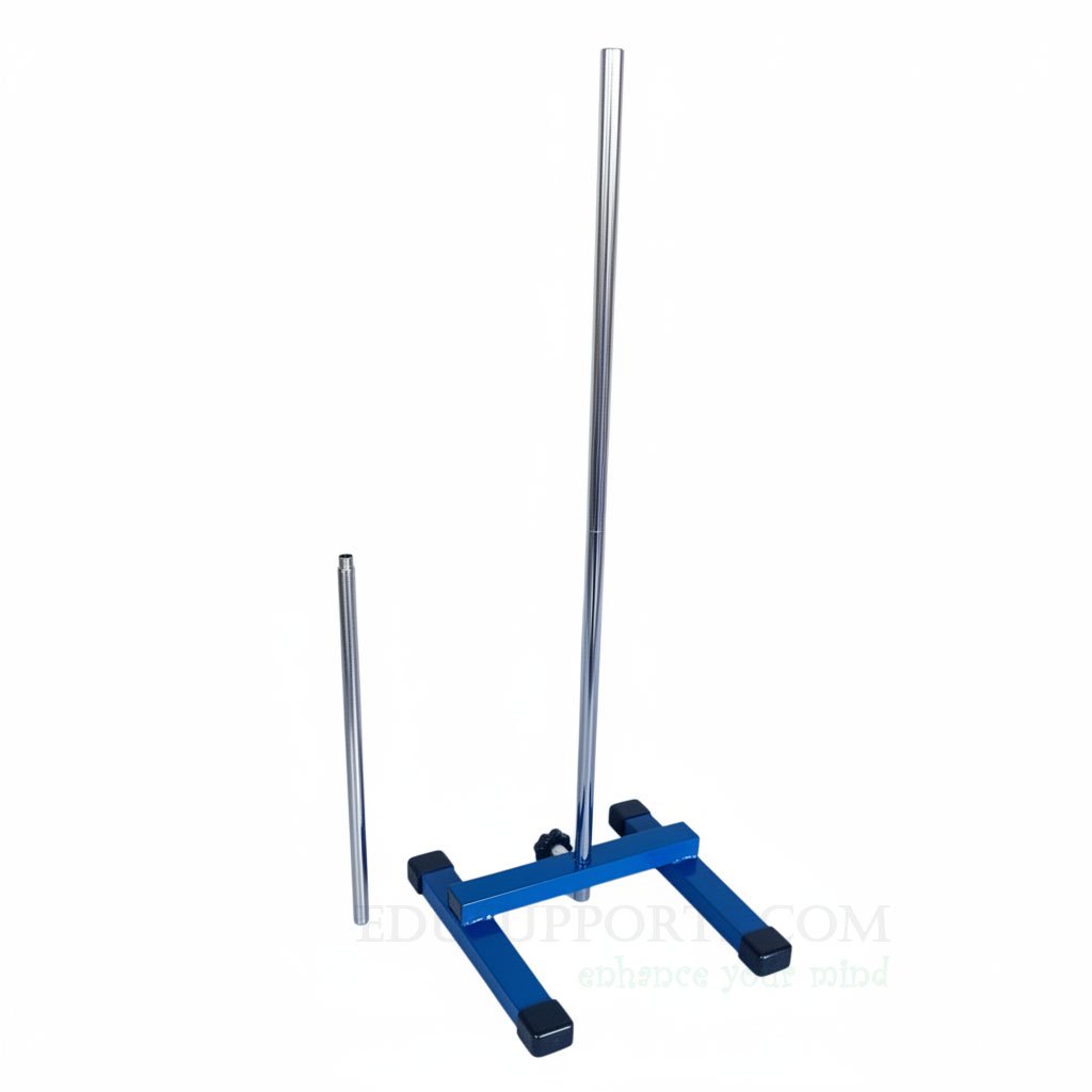 H-Shape Heavy Duty Retort Stand 75cm – 2kg Cast Iron Base, 12mm Dual Rod Set