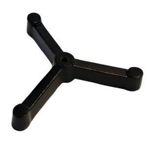 Triangular Tripod Retort Base 150mm x 150mm Heavy Duty Cast Iron Black