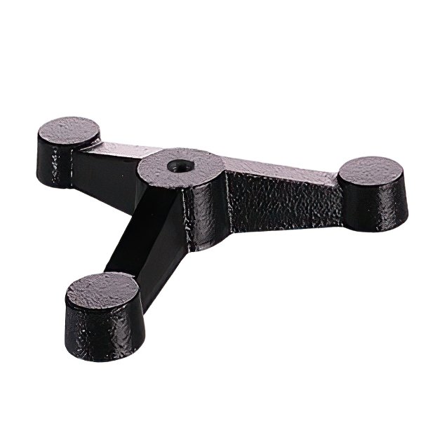 Triangular Tripod Retort Base Black 188mm x 188mm Heavy Duty Cast Iron