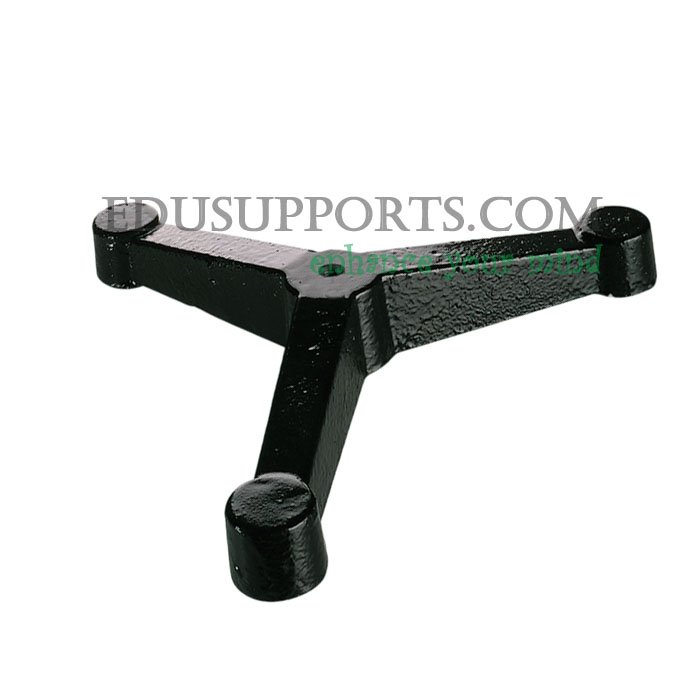 Triangular Tripod Retort Base Black 265mm x 265mm Heavy Duty Cast Iron