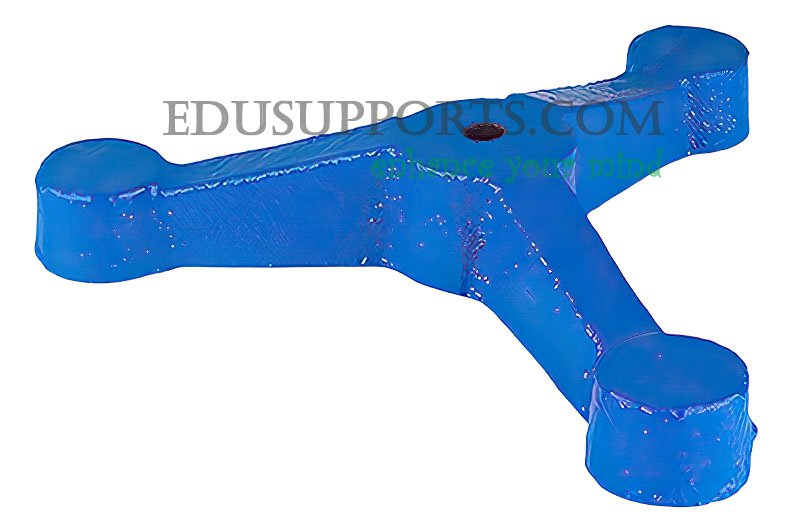 Triangular Tripod Retort Base Blue 188mm x 188mm Heavy Duty Cast Iron