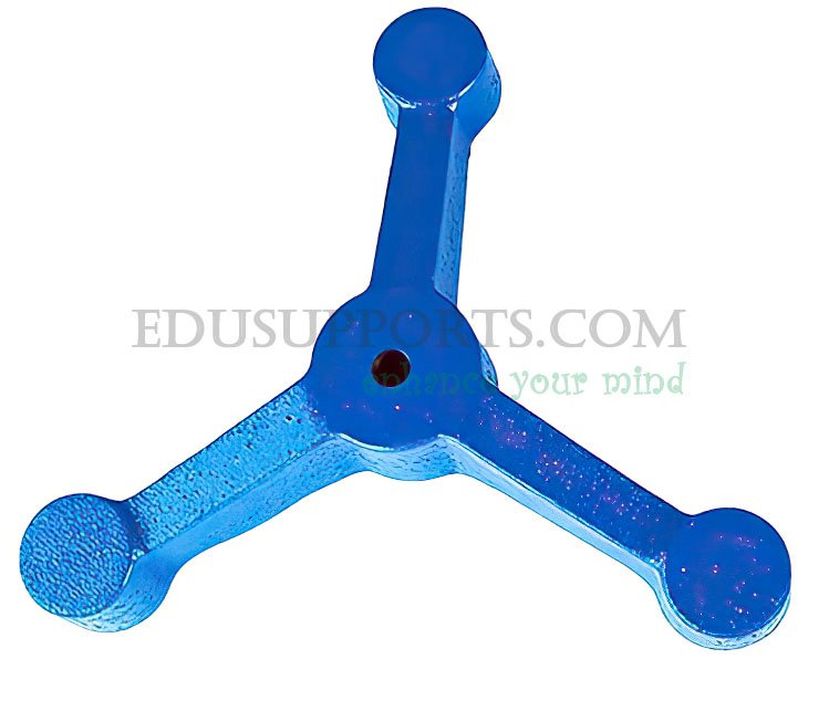 Triangular Tripod Retort Base Blue 233mm x 233mm Heavy Duty Cast Iron