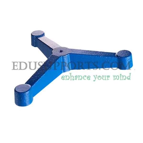 Triangular Tripod Retort Base Blue 305mm x 305mm Heavy Duty Cast Iron