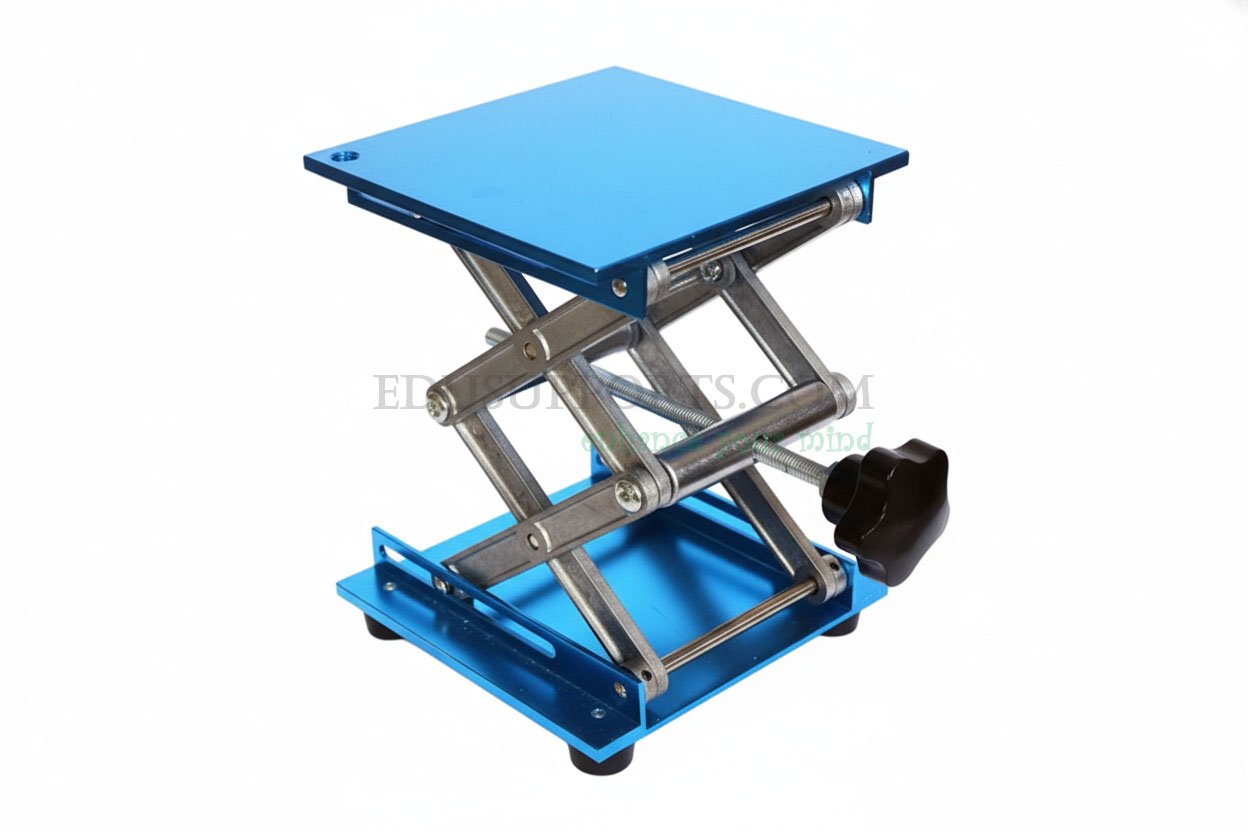 Large Labjack Ultra-Heavy-Duty Anodized Aluminum Lab Jack – 300 x 300mm Scissor Lift ...