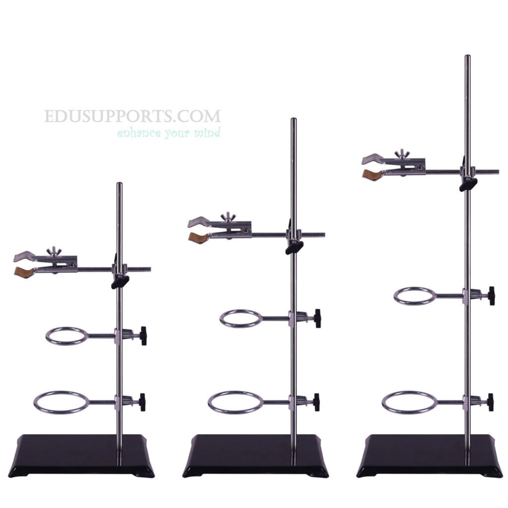Carbon Steel Retort Stand – Complete 30-60cm Series for School & Home Labs