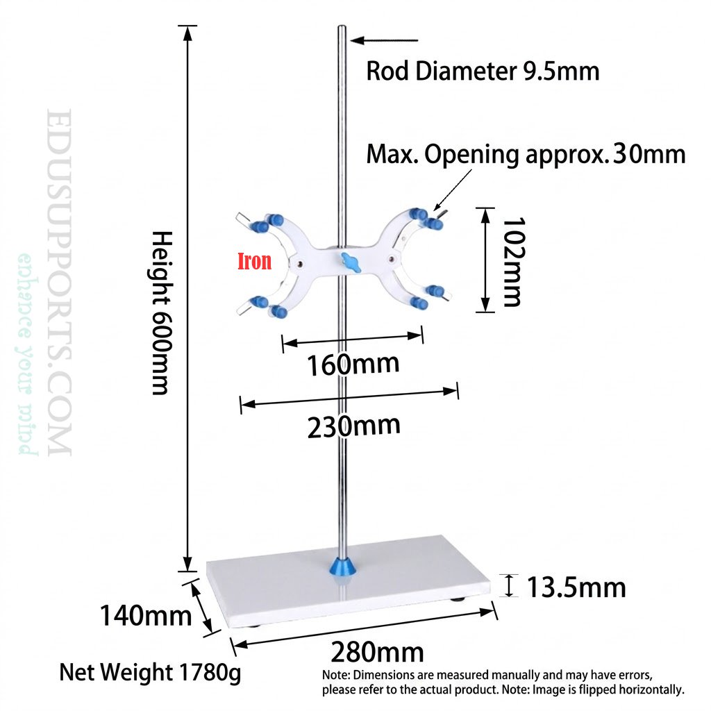Premium Marble Titration Stand – 60cm Height with Butterfly Clamp ...