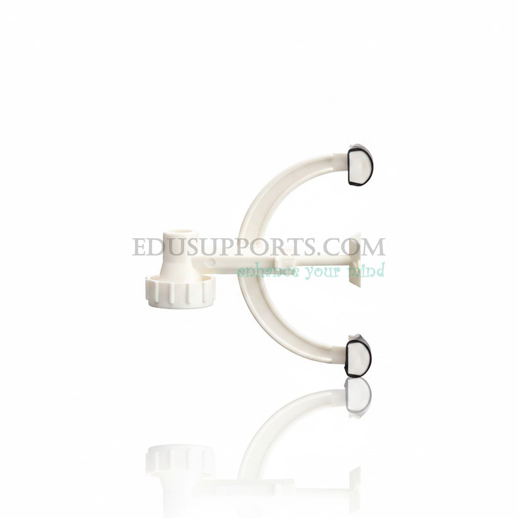 American style plastic burette clamp single sided SKU 0207010180-07, max opening 40mm, total width 127mm, ergonomic for iron stand