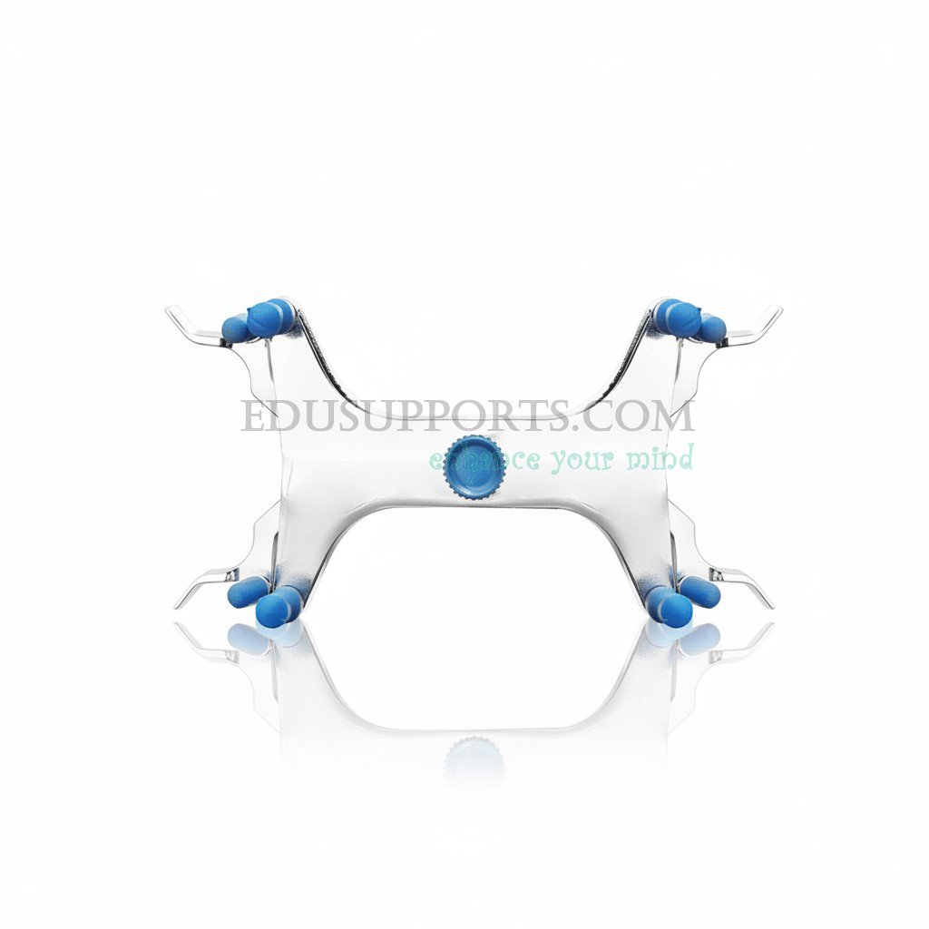 German electroplated burette clamp double sided SKU 0207010180-04, max opening 40mm, total width 248mm, heavy duty for iron stand