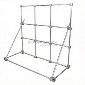 Heavy-duty lab frame kit with reinforced cross bars for maximum stability – 4-post design with horizontal bracing on all sides