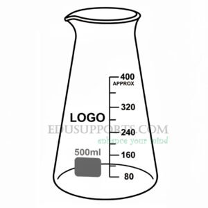 Phillips conical beaker with spout product photo – EduSupports borosilicate glass showing wide base, narrow top, and printed graduation