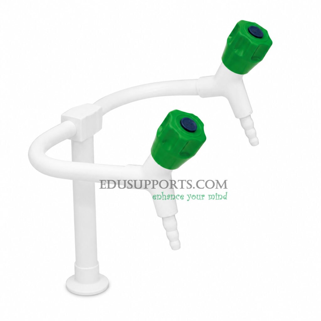 Dual-post laboratory faucet white epoxy standard high grade deluxe