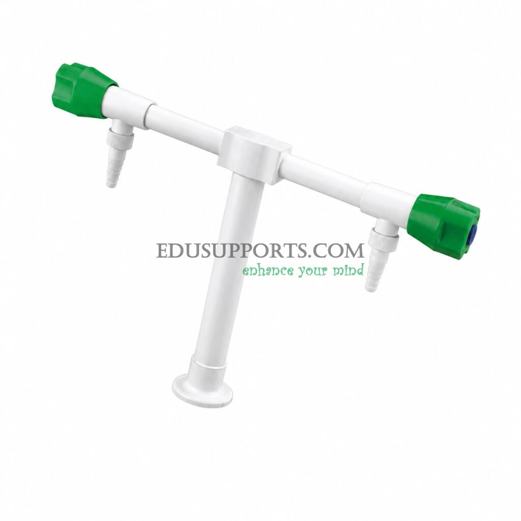 Dual-post laboratory faucet white epoxy T-type premium standard