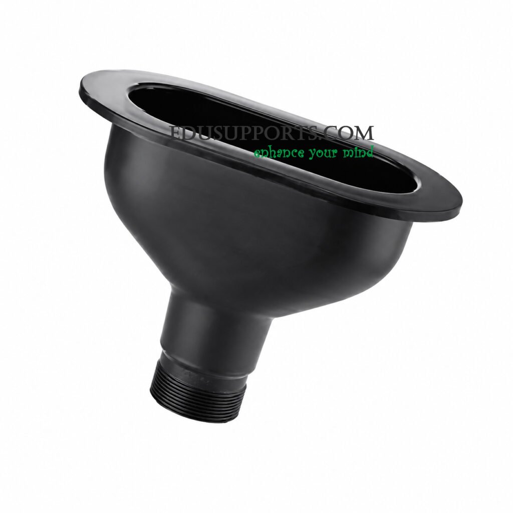 Laboratory PP cup sink black chemical resistant polypropylene for fume hood