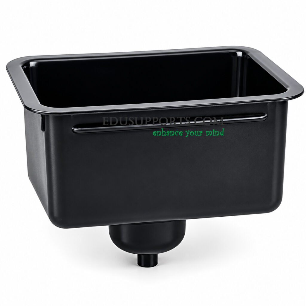 Laboratory PP medium sink black rectangular polypropylene lab sink