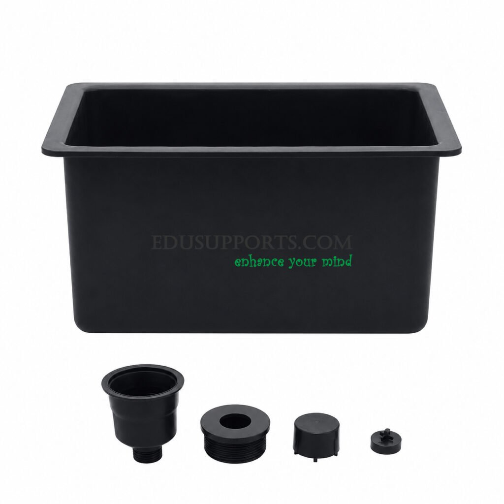 Laboratory PP medium sink black anti odor polypropylene lab sink with odor prevention