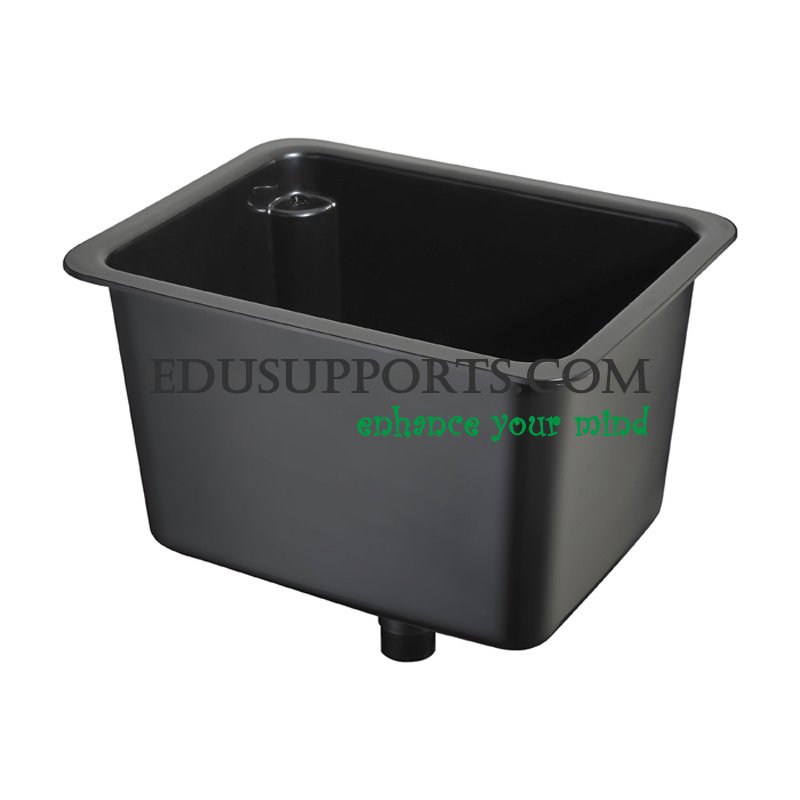 Laboratory PP medium sink black two holes polypropylene lab sink for dual faucet