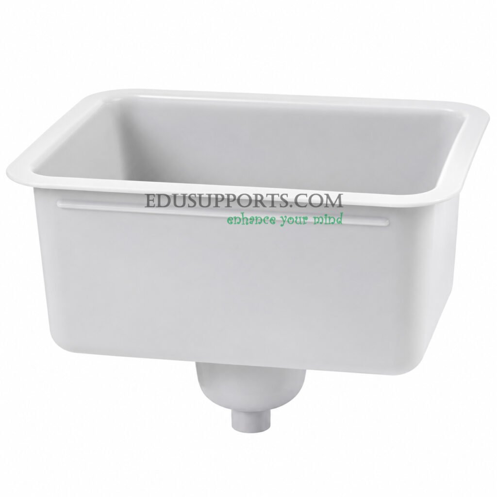 Laboratory PP medium sink white rectangular polypropylene lab sink