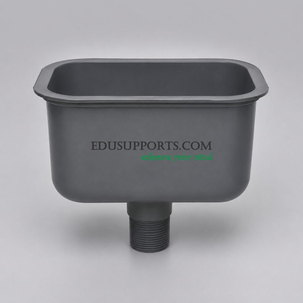 Laboratory PP small sink grey oval polypropylene lab sink chemical resistant