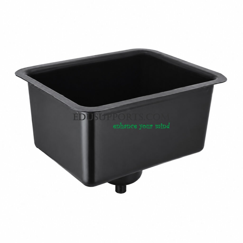 Laboratory PP small sink white and grey rectangular polypropylene lab sink