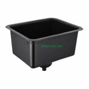 Laboratory PP small sink white and grey rectangular polypropylene lab sink
