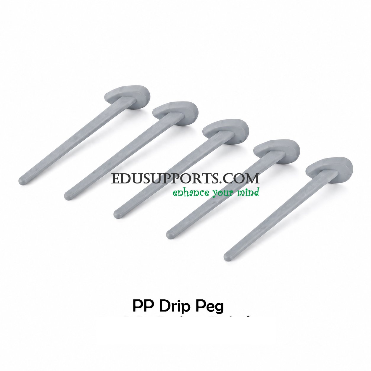 PP drip peg 130mm grey replacement peg for laboratory drip rack high-density PP detachable locking mechanism
