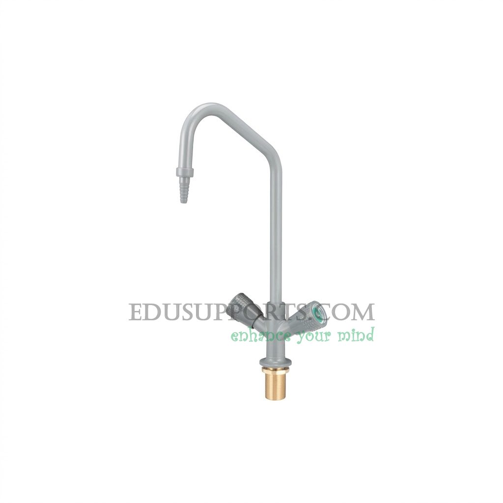 Single-post laboratory faucet energy saving hot cold mixing angle pointed nozzle grey epoxy