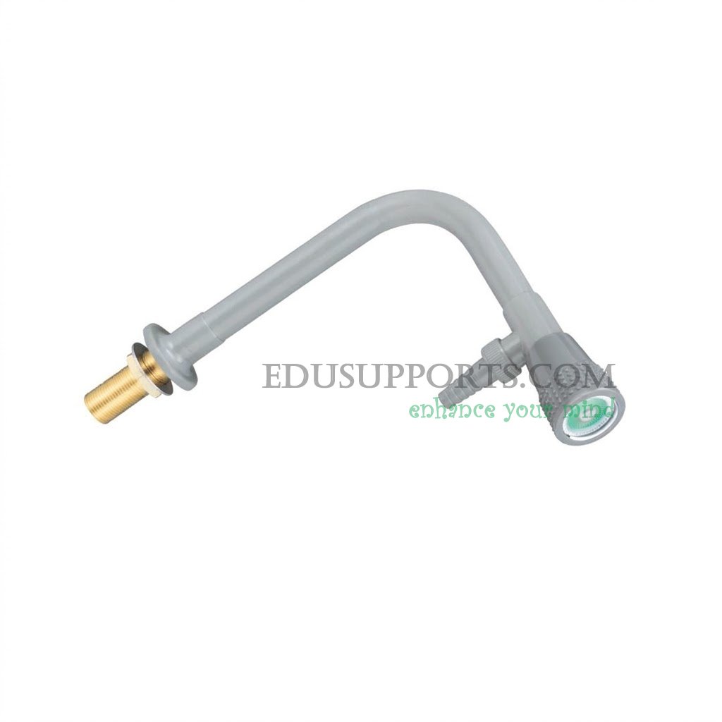 Single-post laboratory faucet pointed nozzle grey epoxy professional