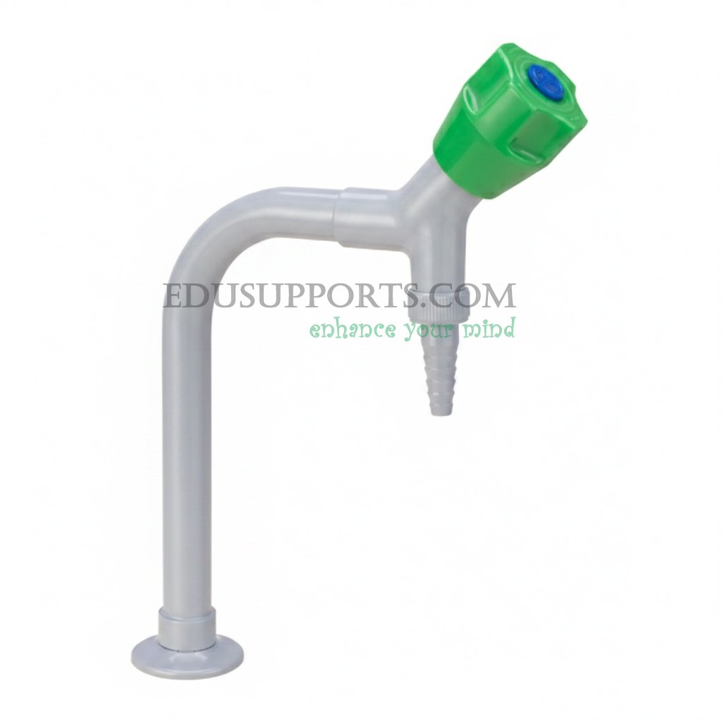 Single-post laboratory faucet pointed nozzle grey epoxy high grade professional