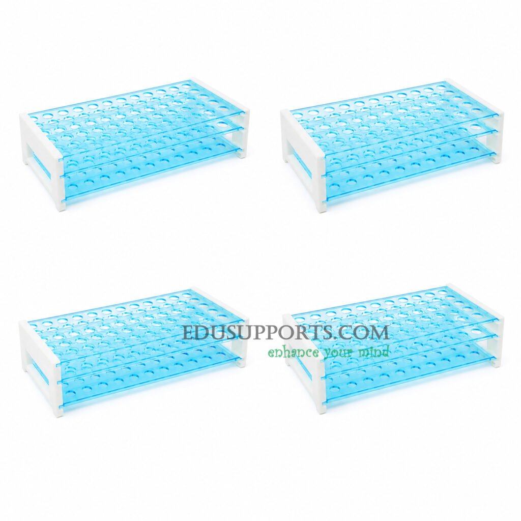 3-tier detachable test tube rack 13mm 16mm 18mm PP detachable stepped design
