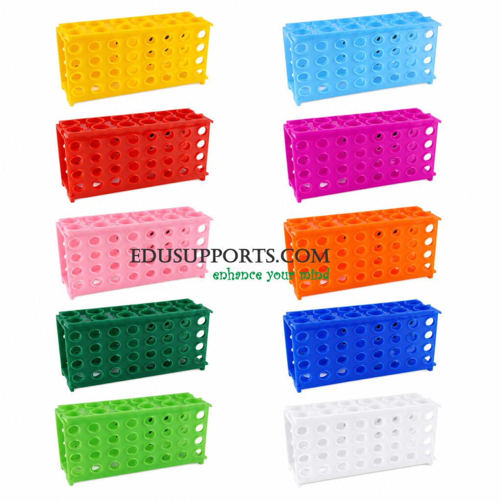 4-sided centrifuge tube rack 10 colors yellow light blue red rose red pink orange dark green dark blue light green white PP plastic