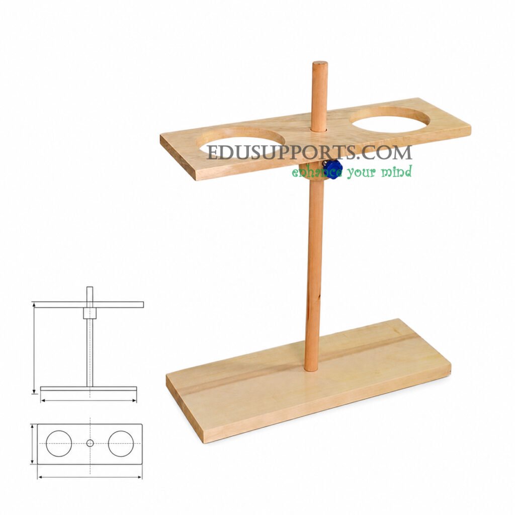 Separatory funnel stand 2 hole 1000ml single post 9cm holes large capacity