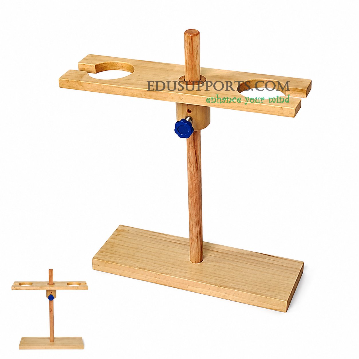 Separatory funnel stand 2 hole 250ml single post 5cm holes for separatory funnels