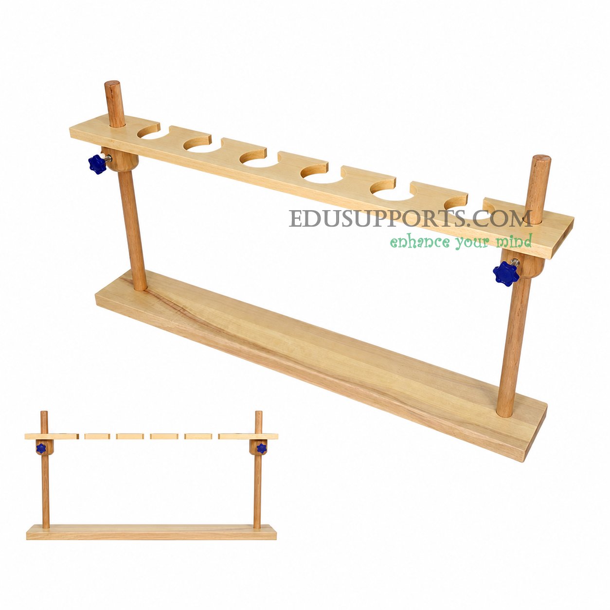 Separatory funnel stand 6 hole 250ml double post maximum stability