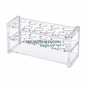 Acrylic blood collection tube rack 13mm 10 holes clear PMMA 2x5 for 2-5ml blood tubes