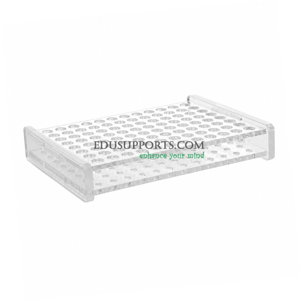 Acrylic centrifuge tube rack 0.2ml 96 holes 6mm diameter clear PMMA for laboratory