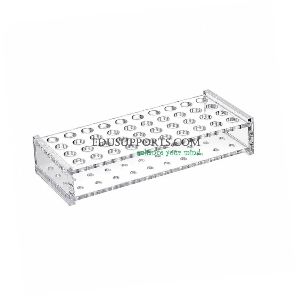 Acrylic centrifuge tube rack 0.5ml 40 holes 8mm diameter clear PMMA for laboratory