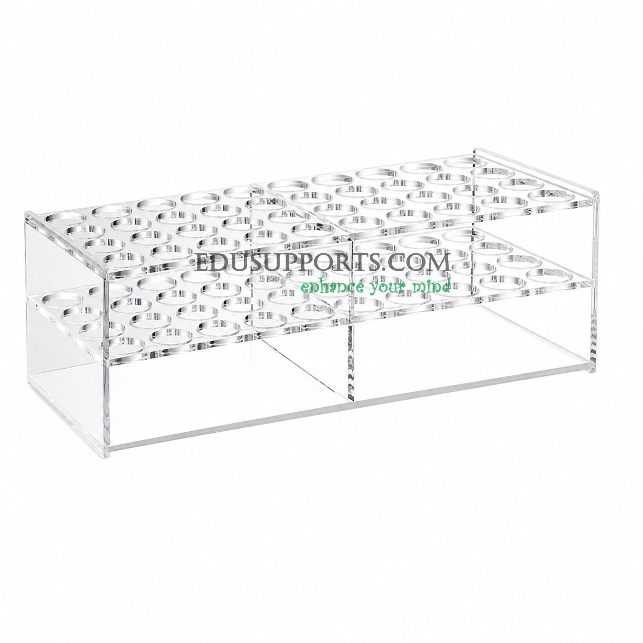 Acrylic colorimetric tube rack 31mm 40 holes with support clear PMMA 4x10 for 100ml colorimetric tubes
