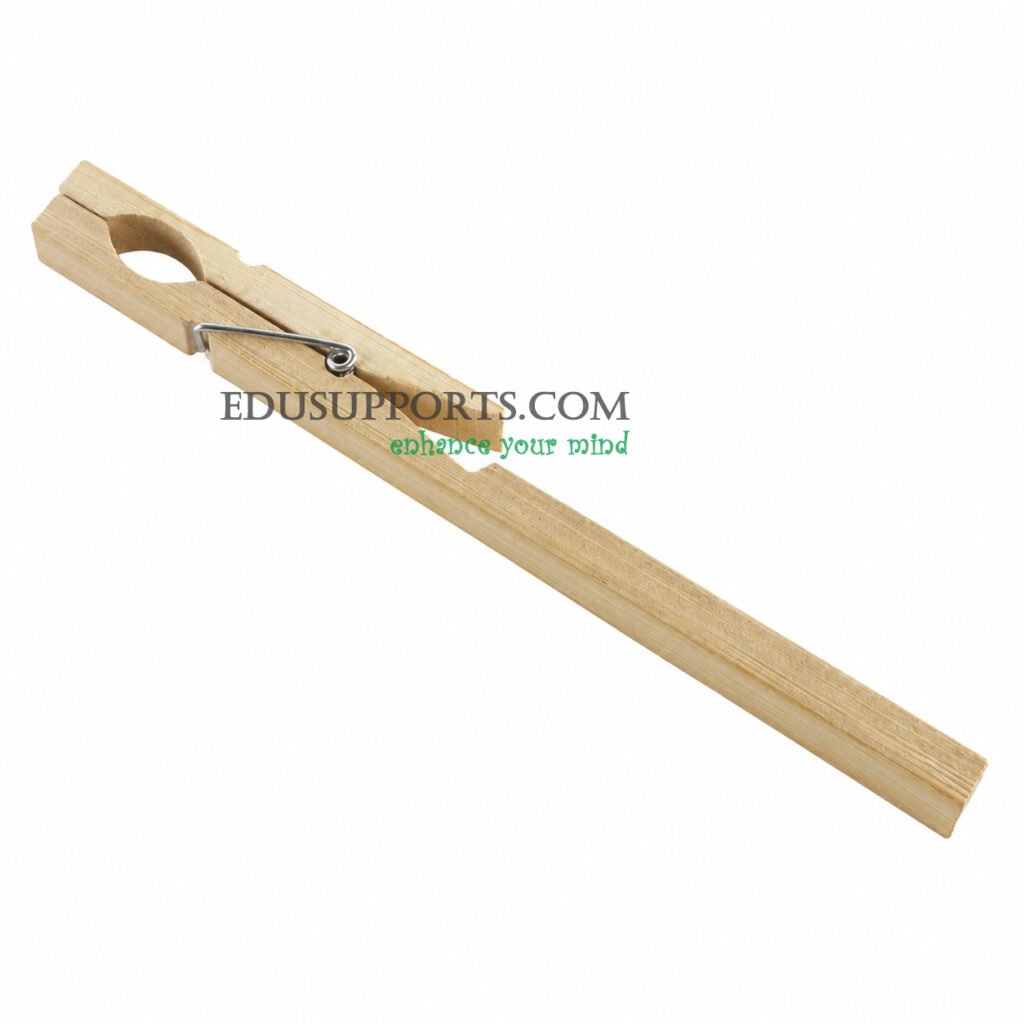 Bamboo test tube clamp round hole 180x16x12mm for 12-25mm tubes lightweight