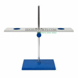 Cast iron funnel stand 2 hole square base height adjustable for laboratory funnel support