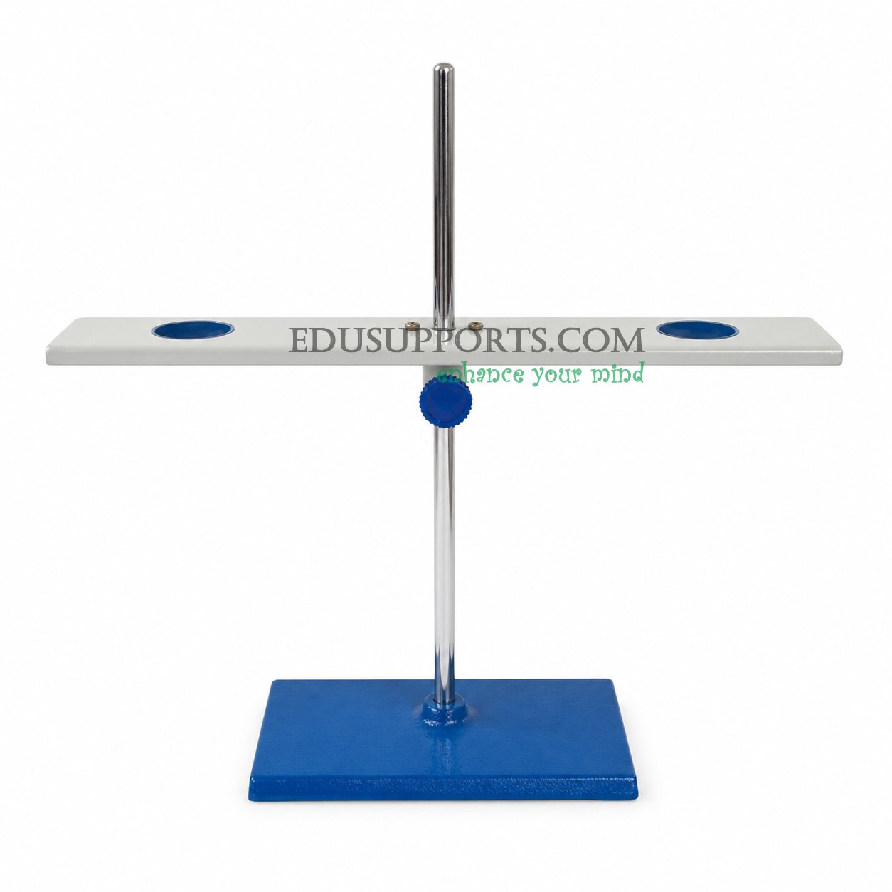 Cast iron funnel stand 2 hole square base height adjustable for laboratory funnel support