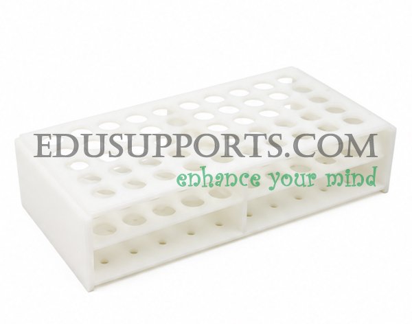 One-piece molded test tube rack 13mm 16mm 22mm stackable PP integrated laboratory